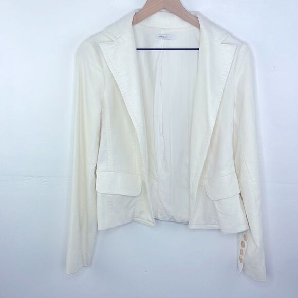Vince Women’s size 6 Cream Corduroy Blazer Fully Lined Button Closure w pockets - Picture 2 of 8